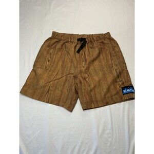 KAVU Shorts Mens Medium Brown Lightweight Elastic Waist Belted Hiking Active